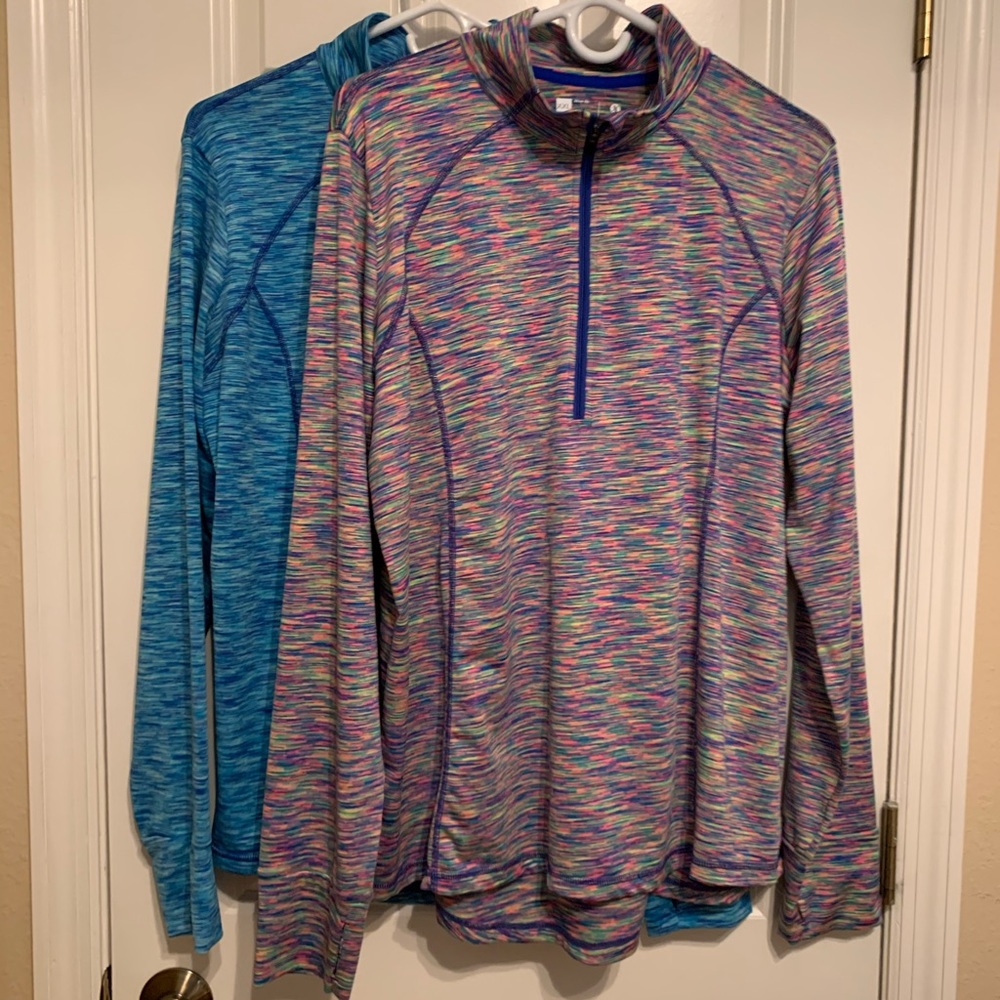(2) Xersion quarter-zip long sleeve jackets